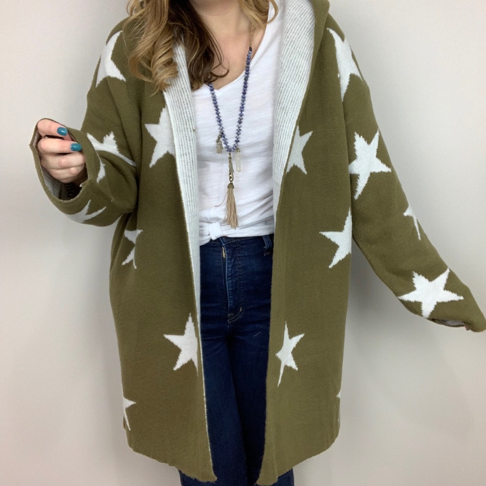 Star Crossed Hooded Cardigan Sweater - Picture 2 of 8